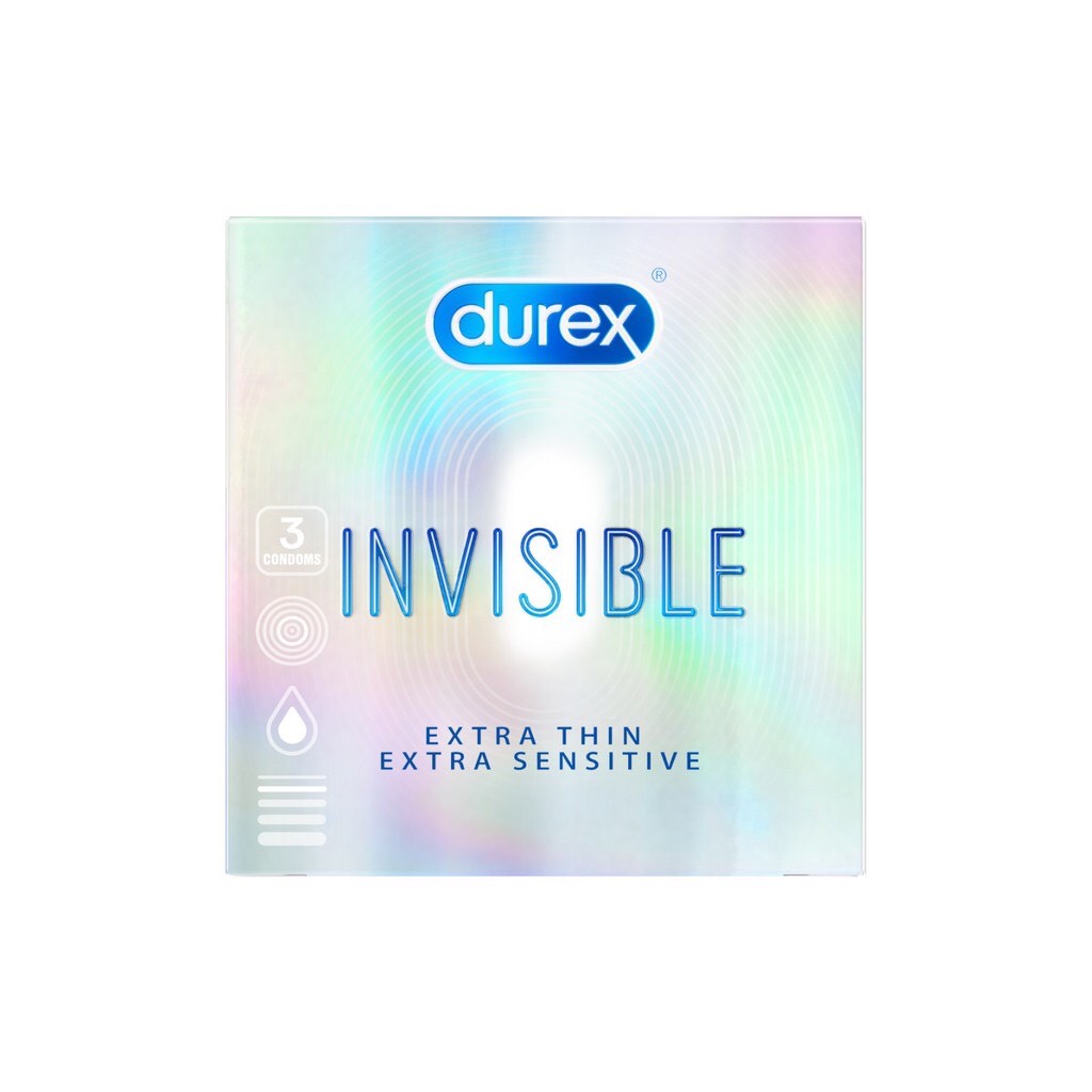 Bao cao su Durex Invisible Extra Thin Extra Sensitive 3 bao