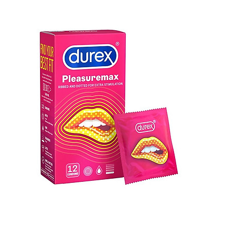Bao cao su Durex Pleasuremax - Hộp 12 bao